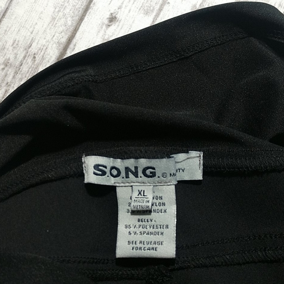 NWT S.O.N.G. Black Straight Leg Maternity Pants - Picture 9 of 10